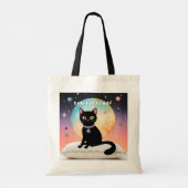 Tote Bag Chat Noir - Installons-Nous Confortablement (Dos)