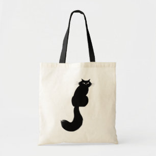 Tote Bag Chat noir long Haired Oeil latéral cool Kitty