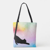 Tote Bag Chat noir longue queue Personnalisé (Dos)