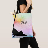 Tote Bag Chat noir longue queue Personnalisé (De près)