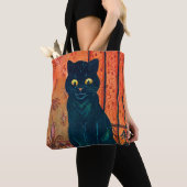 Tote Bag Chat noir, Louis Wain (De près)