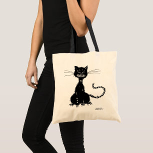 Tote Bag Chat Noir Malin Gothc Kitty Lover