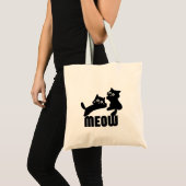 Tote Bag chat noir, maman (Devant (produit))