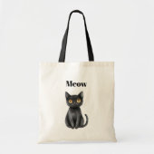 Tote Bag Chat Noir Meow Souris (Devant)