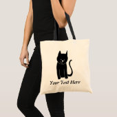 Tote Bag Chat noir mignon (Devant (produit))