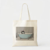 Tote Bag Chat noir mignon (Devant)
