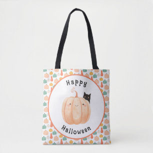 Tote Bag Chat noir mignon à la recherche d'une Halloween Ci