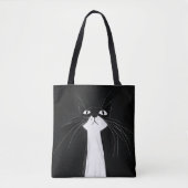 Tote Bag Chat noir mignon drôle (Devant)