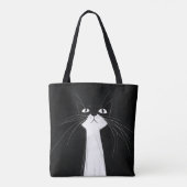 Tote Bag Chat noir mignon drôle (Dos)