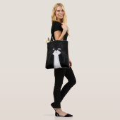 Tote Bag Chat noir mignon drôle (Sur le modèle)