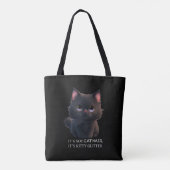 Tote Bag Chat noir moelleux (Dos)