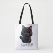 Tote Bag Chat noir moelleux (Devant)