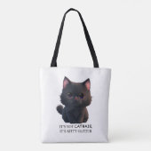 Tote Bag Chat noir moelleux (Dos)