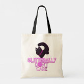 Tote Bag Chat noir pailleté s'en fiche (Dos)
