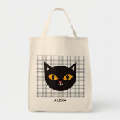 Tote Bag Chat noir pour enfants d'Halloween (Devant)