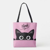 Tote Bag Chat Noir qui Regarde (Dos)