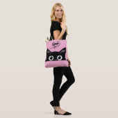 Tote Bag Chat Noir qui Regarde (Sur le modèle)