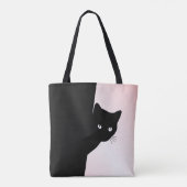 Tote Bag Chat Noir Rusé Rose (Dos)