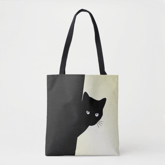 Tote Bag Chat noir Sly Jaune (Devant)