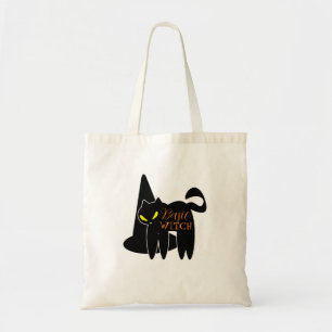 Tote Bag Chat noir sorcière de base Halloween