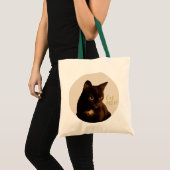Tote Bag Chat noir style boho (Devant (produit))