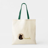 Tote Bag Chat noir style boho (Dos)