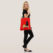 Tote Bag Chat noir sur le tabouret (Sur le modèle)