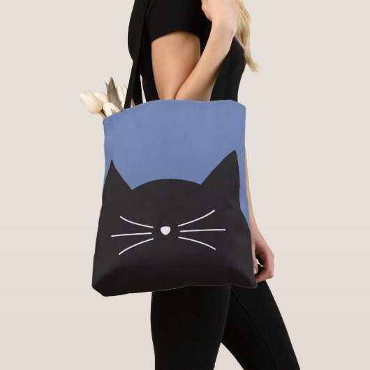 Tote Bag Chat noir, Whiskers et Queue (De près)
