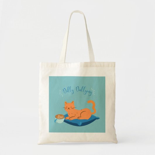Tote Bag Chat orange Dallly (Devant)