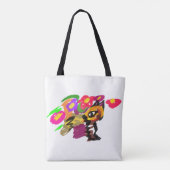 Tote Bag Chat orange rétabli (Dos)