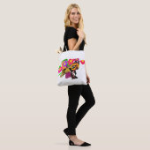 Tote Bag Chat orange rétabli (Sur le modèle)