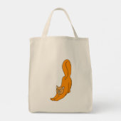 Tote Bag Chat orange s'étirant (Dos)