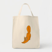 Tote Bag Chat orange s'étirant (Devant)