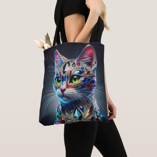 Tote Bag Chat Paré de Bijoux (De près)