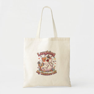 Tote Bag Chat qui rit à s'en faire tomber les moustaches