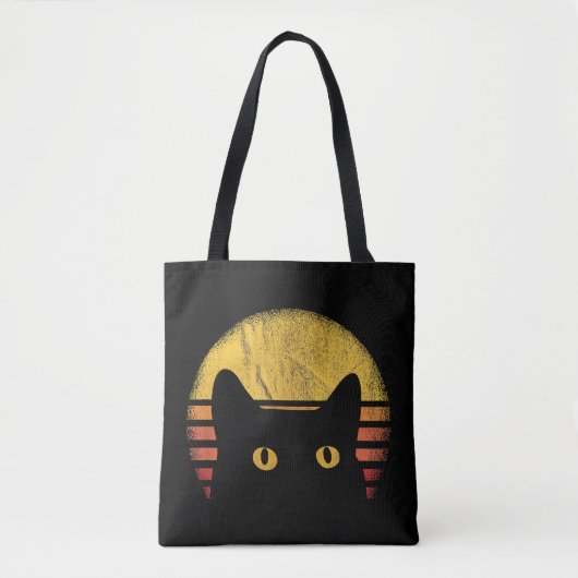 Tote Bag Chat Rétro Vintage (Devant)