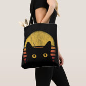 Tote Bag Chat Rétro Vintage (De près)