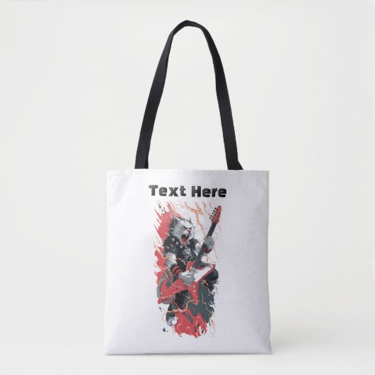 Tote Bag Chat Rockstar (Devant)