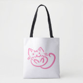 Tote Bag Chat rose (Devant)