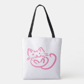 Tote Bag Chat rose (Dos)