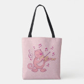 Tote Bag Chat rose avec Violon (Dos)