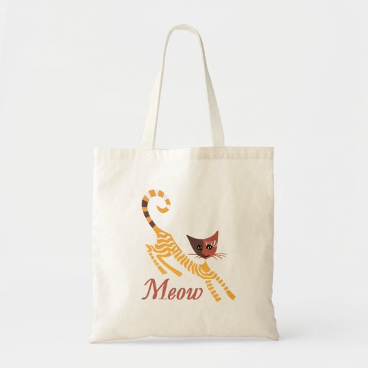 Tote Bag Chat rouge drôle (Devant)
