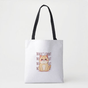 Tote Bag Chat roux affamé