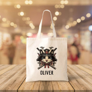 Tote Bag Chat Samouraï Sage