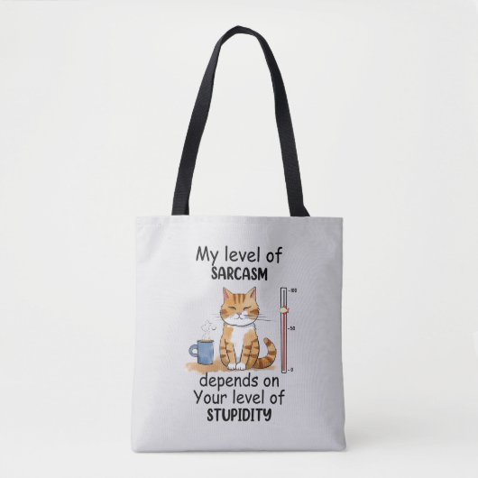Tote Bag Chat sassy et mignonne orange (Devant)