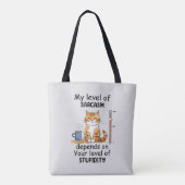Tote Bag Chat sassy et mignonne orange (Dos)