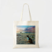 Tote Bag Chat se reposant sur une plage (Devant)