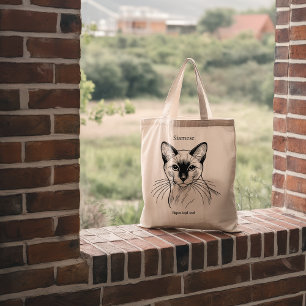 Tote Bag Chat Siamois - Élégant. Loyal. Fort.