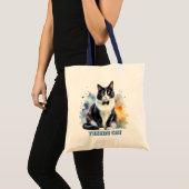 Tote Bag Chat smoking élégant (Devant (produit))