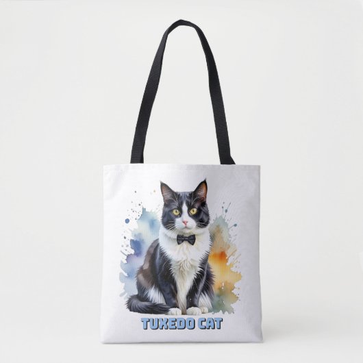Tote Bag Chat smoking élégant (Devant)